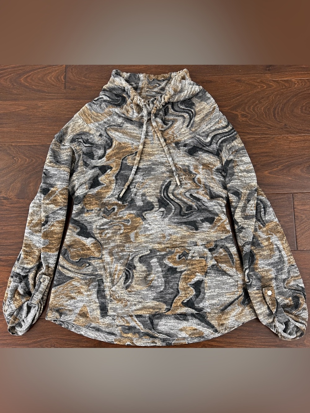 Ruby Rd. Women's Marbled Tunic in Gray and Brown